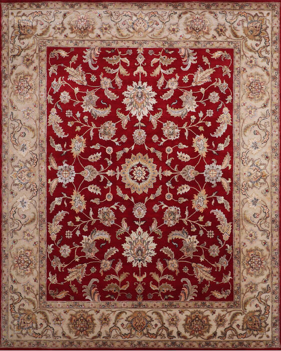 Jaipur Red Hand Knotted 80 X 101 Area Rug 905-146840 Image 0