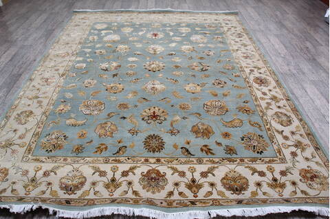 Jaipur Blue Hand Knotted 79 X 99 Area Rug 905-146847 Image 1