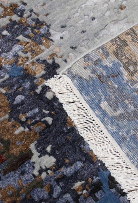 Modern Blue Hand Knotted 56 X 80 Area Rug 902-146853 Image 1
