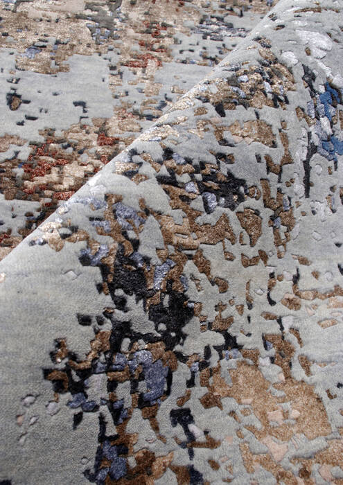 Modern Blue Hand Knotted 56 X 80 Area Rug 902-146853 Image 2