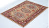 Kazak Beige Hand Knotted 38 X 53 Area Rug 700-146871 Thumb 2