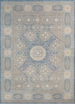 Chobi Grey Hand Knotted 8'11" X 12'3"  Area Rug 700-146873
