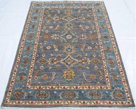 Chobi Grey Hand Knotted 40 X 61 Area Rug 700-146875 Image 1