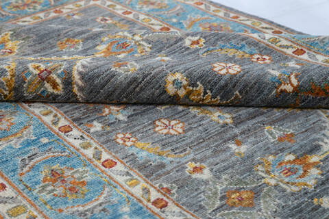 Chobi Grey Hand Knotted 40 X 61 Area Rug 700-146875 Image 5