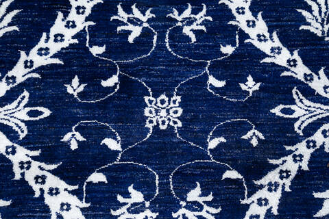 Chobi Blue Hand Knotted 82 X 100 Area Rug 700-146878 Image 6