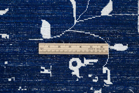 Chobi Blue Hand Knotted 82 X 100 Area Rug 700-146878 Image 8