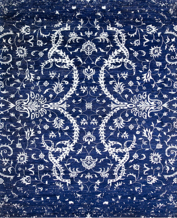 Chobi Blue Hand Knotted 82 X 100 Area Rug 700-146878 Image 0