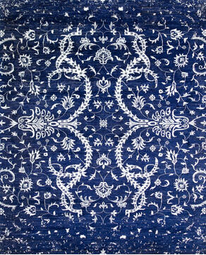 Chobi Blue Hand Knotted 8'2" X 10'0"  Area Rug 700-146878