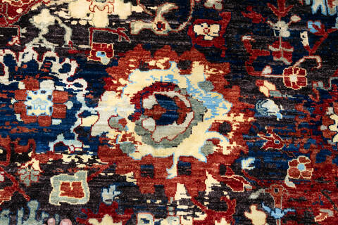 Chobi Multicolor Hand Knotted 80 X 99 Area Rug 700-146880 Image 3