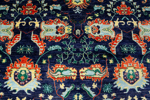Chobi Blue Hand Knotted 511 X 90 Area Rug 700-146883 Image 3
