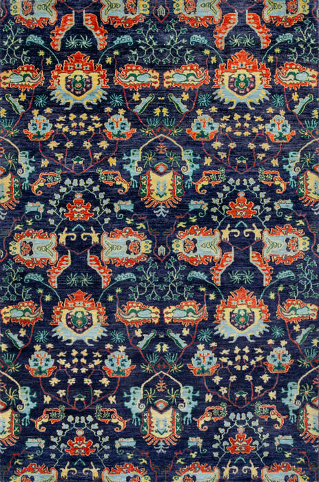 Chobi Blue Hand Knotted 511 X 90 Area Rug 700-146883 Image 0