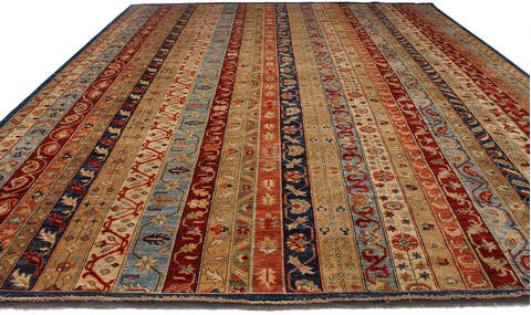 Shirvan Multicolor Hand Knotted 90 X 118 Area Rug 254-146890 Image 3