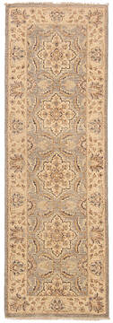 Pakistani Ziegler Beige Runner 6 to 9 ft Wool Carpet 146891