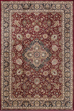 Pakistani Pak-Persian Red Rectangle 6x9 ft Wool Carpet 146896