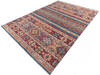 Kazak Multicolor Hand Knotted 68 X 99 Area Rug 700-146897 Thumb 2