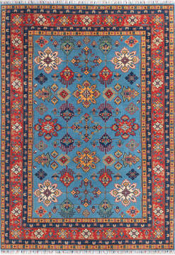 Kazak Blue Hand Knotted 5'7" X 7'11"  Area Rug 700-146899