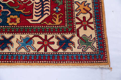 Kazak Red Hand Knotted 50 X 69 Area Rug 700-146900 Image 4