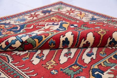 Kazak Red Hand Knotted 50 X 69 Area Rug 700-146900 Image 5