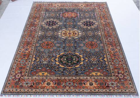 Chobi Grey Hand Knotted 62 X 810 Area Rug 700-146905 Image 1