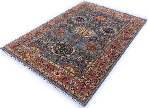 Chobi Grey Hand Knotted 62 X 810 Area Rug 700-146905 Image 2