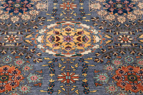 Chobi Grey Hand Knotted 62 X 810 Area Rug 700-146905 Image 3