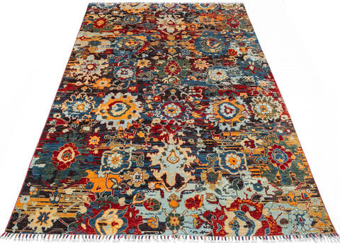 Chobi Multicolor Hand Knotted 60 X 91 Area Rug 700-146906 Image 1