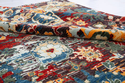 Chobi Multicolor Hand Knotted 60 X 91 Area Rug 700-146906 Image 7