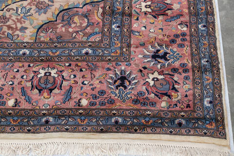 Pak-Persian Beige Hand Knotted 104 X 128 Area Rug 700-146910 Image 5