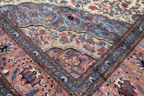 Pak-Persian Beige Hand Knotted 104 X 128 Area Rug 700-146910 Image 6