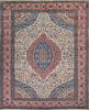 Pak-Persian Beige Hand Knotted 104 X 128  Area Rug 700-146910 Thumb 0