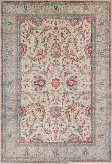 Pak-Persian Beige Hand Knotted 69 X 100 Area Rug 700-146911 Image 0