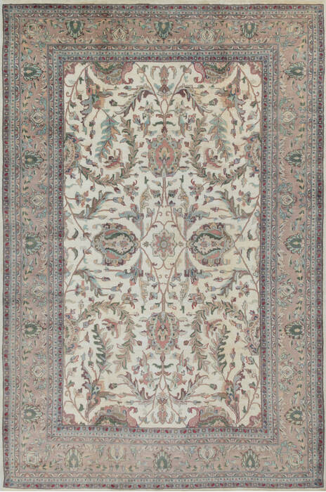 Pak-Persian Beige Hand Knotted 68 X 100 Area Rug 700-146914 Image 0