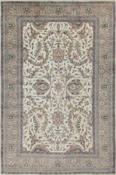 Pak-Persian Beige Hand Knotted 6'8" X 10'0"  Area Rug 700-146914