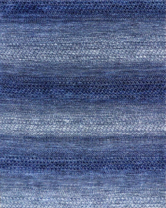 Modern-Contemporary Blue Hand Knotted 80 X 100  Area Rug 902-146925 Image 0