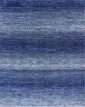 Modern-Contemporary Blue Hand Knotted 8'0" X 10'0"  Area Rug 902-146925