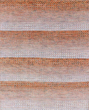 Modern-Contemporary Multicolor Hand Knotted 10'0" X 14'0"  Area Rug 902-146939