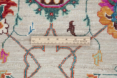 Chobi Grey Runner Hand Knotted 29 X 108 Area Rug 700-146958 Image 6