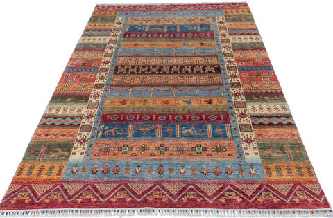 Chobi Multicolor Hand Knotted 611 X 101 Area Rug 700-146962 Image 1