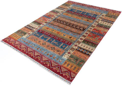 Chobi Multicolor Hand Knotted 611 X 101 Area Rug 700-146962 Image 2