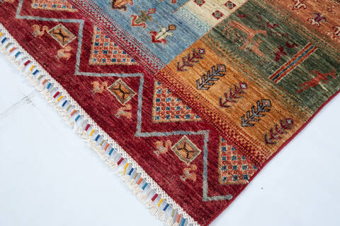 Chobi Multicolor Hand Knotted 611 X 101 Area Rug 700-146962 Image 4