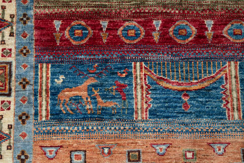 Chobi Multicolor Hand Knotted 611 X 101 Area Rug 700-146962 Image 5