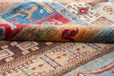 Chobi Multicolor Hand Knotted 611 X 101 Area Rug 700-146962 Image 7