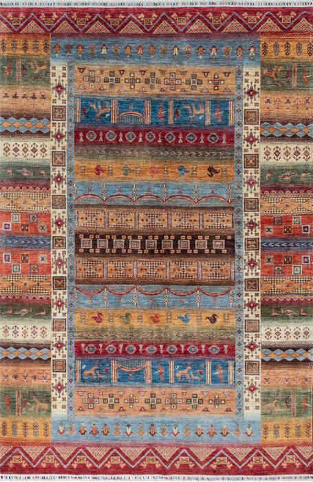 Chobi Multicolor Hand Knotted 611 X 101 Area Rug 700-146962 Image 0