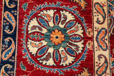 Chobi Red Hand Knotted 57 X 75 Area Rug 700-146965 Image 5