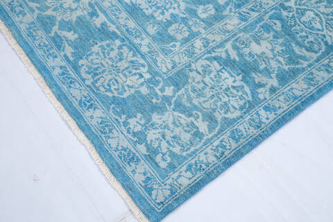 Chobi Blue Hand Knotted 57 X 76 Area Rug 700-146967 Image 4