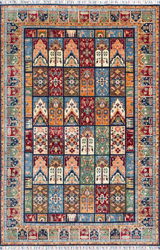 Chobi Blue Hand Knotted 6'5" X 9'8"  Area Rug 700-146971