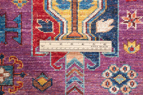 Chobi Purple Hand Knotted 59 X 80 Area Rug 700-146972 Image 7