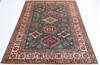 Kazak Green Hand Knotted 55 X 83 Area Rug 700-146974 Thumb 1