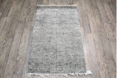 Jaipur Grey Runner Hand Knotted 2'6" X 4'0"  Area Rug 124-146993
