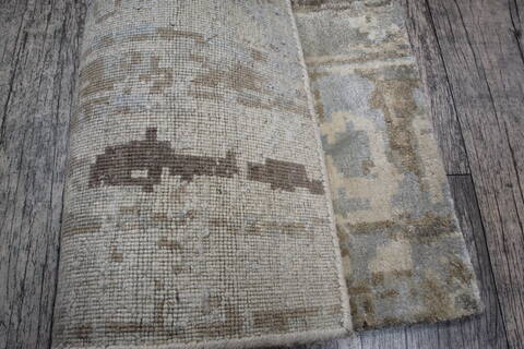 Jaipur White Square Hand Knotted 20 X 20 Area Rug 124-146995 Image 4